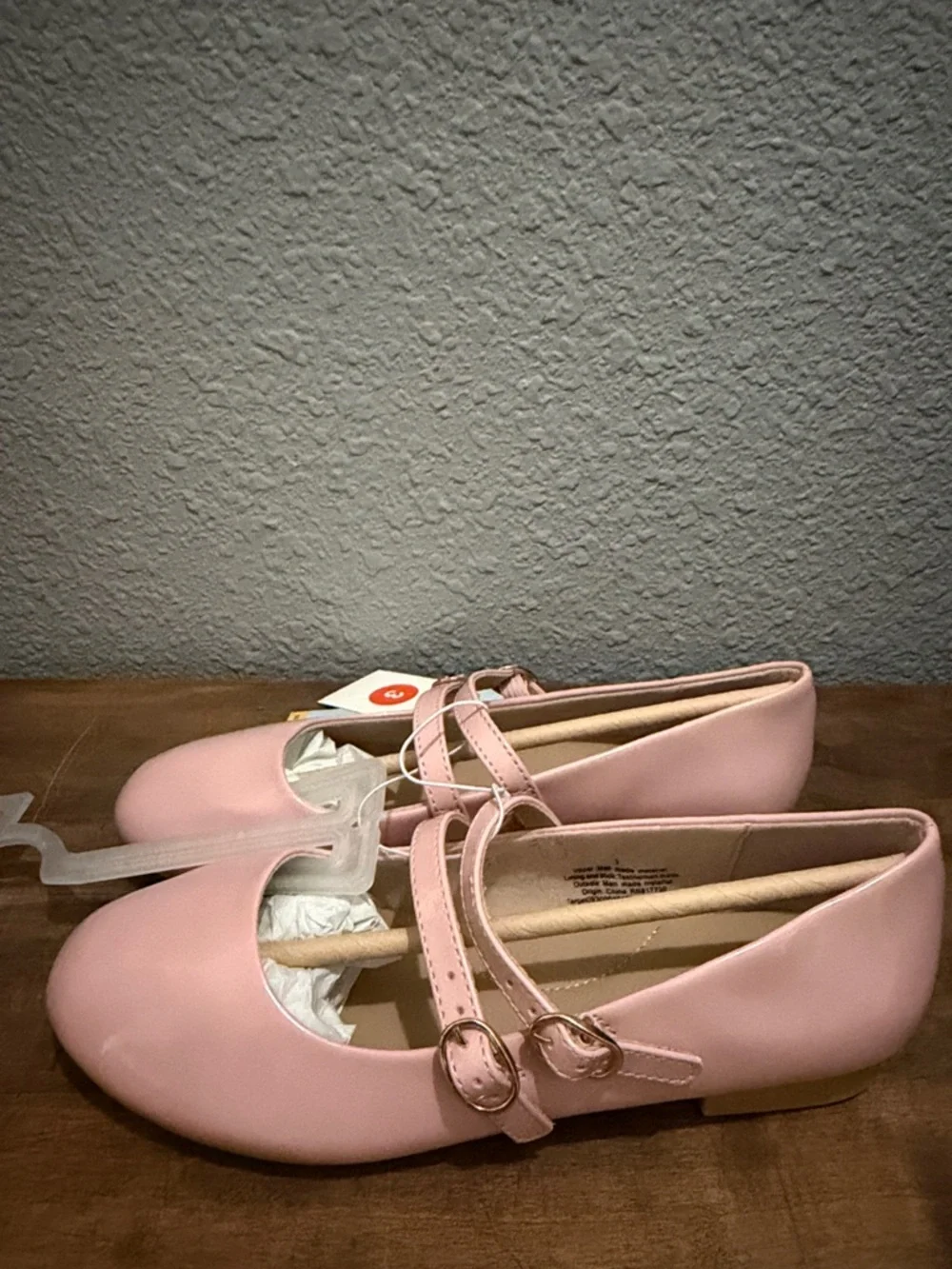 Cat & Jack Pink Double-Strap Mary Jane Flats